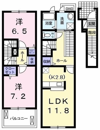 パストラーレの物件間取画像